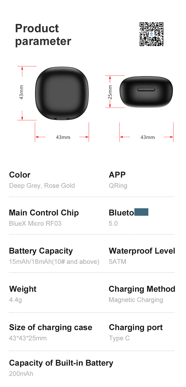 The size of the R03 charging box